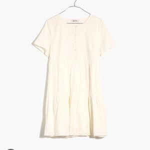 Madewell Embroidered Eyelet Tiered Mini Dress -XS